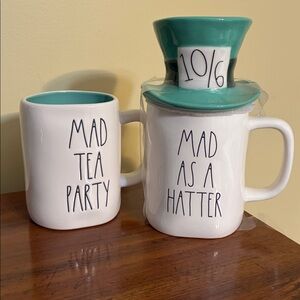 Disney/Rae Dunn - MAD AS A HATTER & MAD TEA PARTY  Mugs